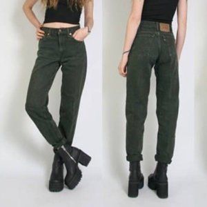 VINTAGE Levi's 551 Mom Jean Army Green